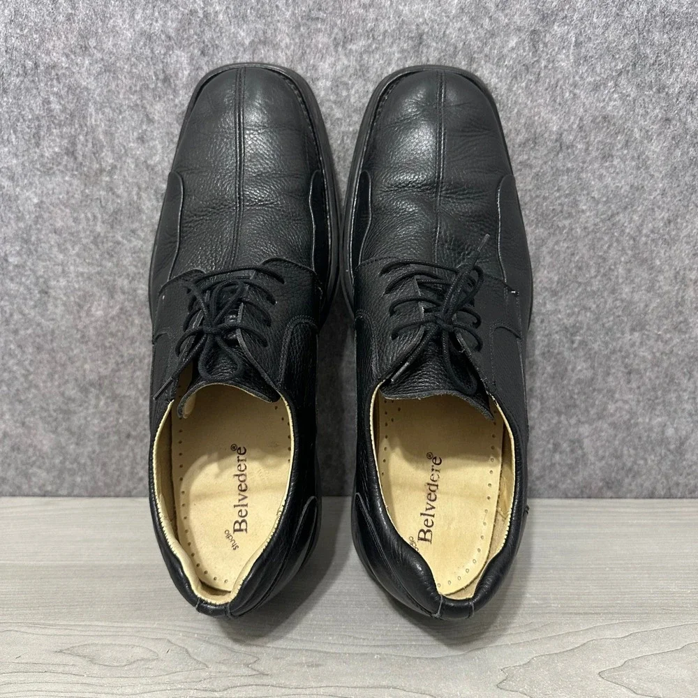 Studio‎ Belvedere Bay Bridge Men 14 Leather Dress Shoes Derby Pebbleds Brazil